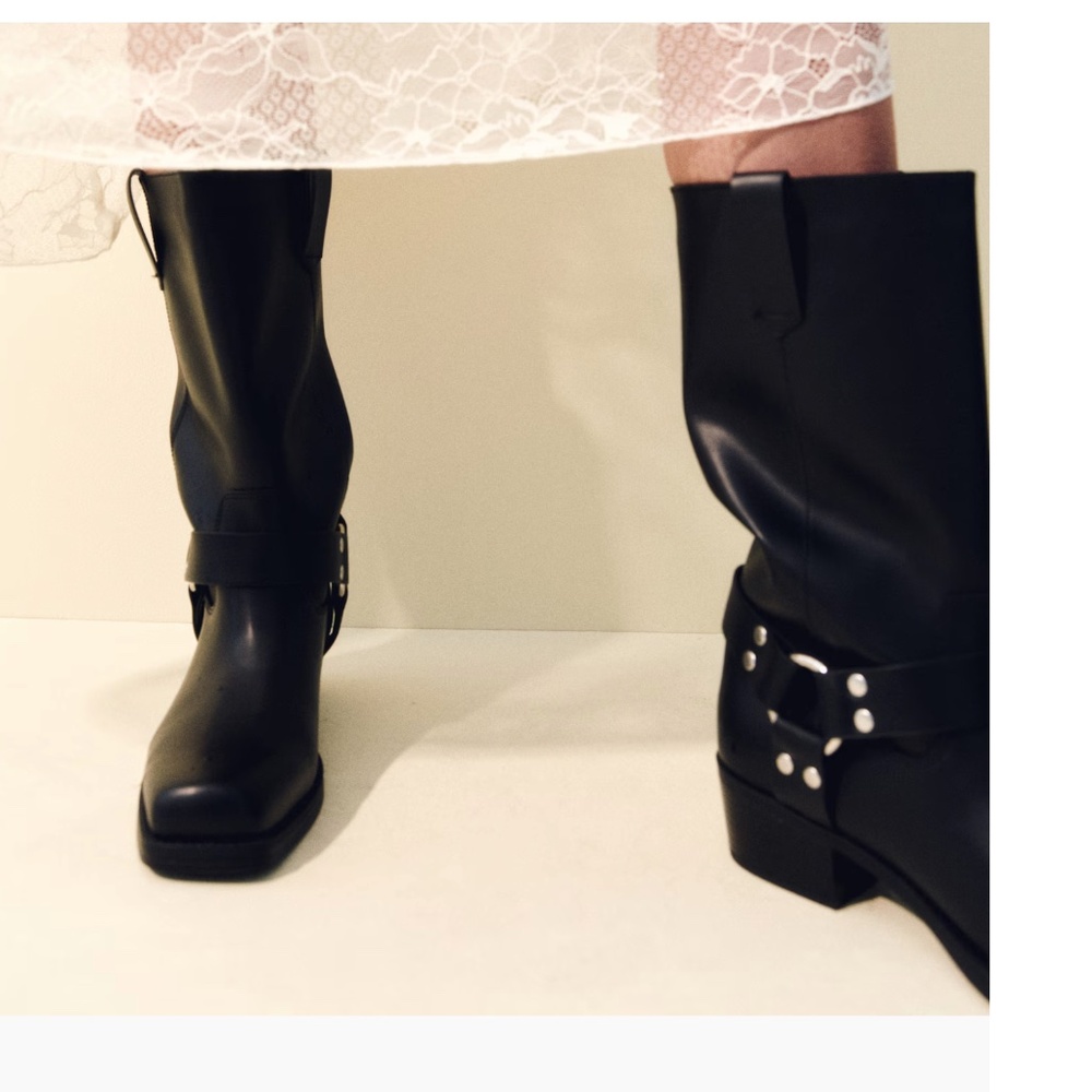 HM Black Biker Boots